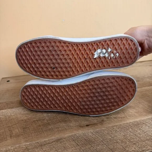 Vans Old Skool Unisex Men’s Size 8.5 Women’s Size 10 Tiger Orange & White shoes - Picture 6 of 8